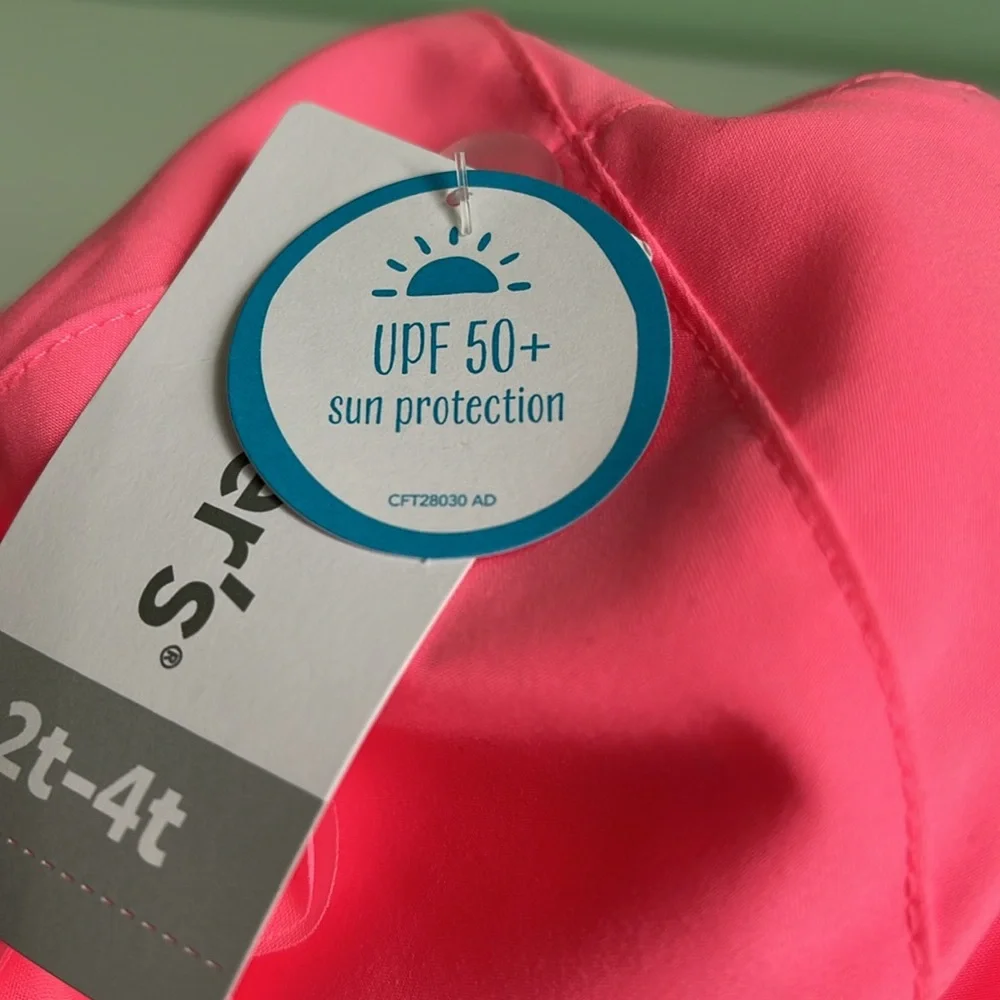 Pink Wide-Brim Hat with Flower Accent